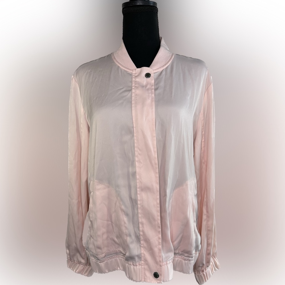 Juicy Couture Women's Pink lightweight zip up jacket Sz XL